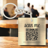 Gold QR Code Business Logo Promotional