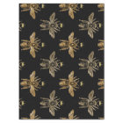 Gold Queen Bees on Black Decoupage