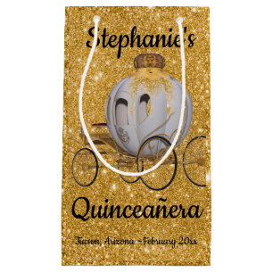 Gold Quinceanera Gift Bag