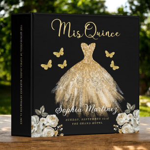 Gold Quinceanera Photo Album and Planner Binder