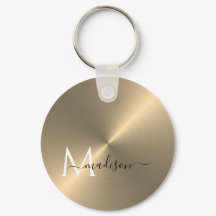 Gold Radial Metallic Script Name