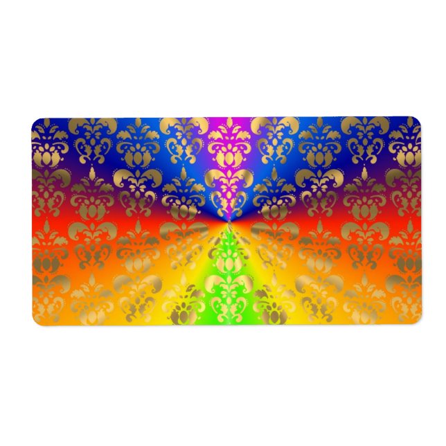 Gold rainbow damask (Front)