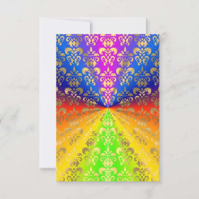 Gold rainbow damask (Front)