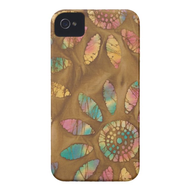 Gold Rainbow Pastels Daisy Flower Batik Case-Mate iPhone Case (Back)
