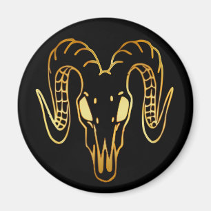 GOLD RAM HEAD MAGNET