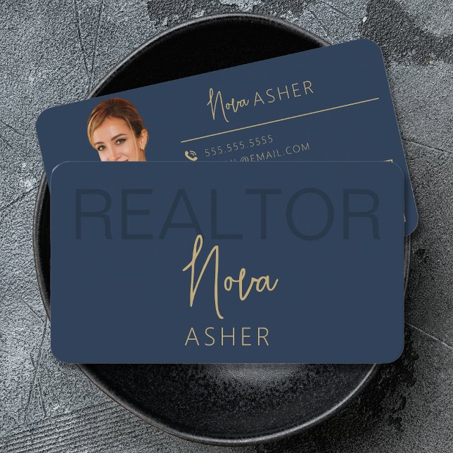 Gold Real Estate Agent Business Cards With QR Code (Creator Uploaded)