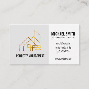 Gold Real Estate Logo Business Card