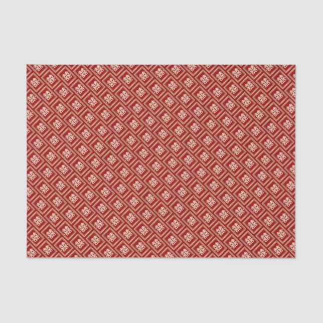 Gold Rectangle Double Happiness Chinese Wedding Tissue Paper (Front)