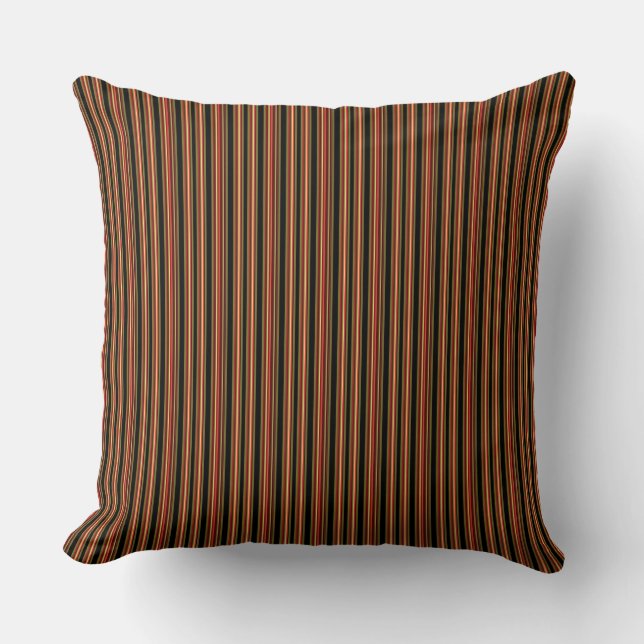 Gold Red And Black Throw Pillow (Front)