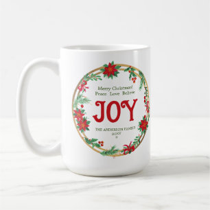 Gold Red Green Elegant Simple Trendy Christmas Coffee Mug