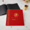 Gold Red Longevity Birthday Foil Guestbook (FS)