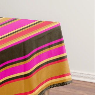 Gold, Red, & Magenta Tablecloth
