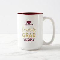 Gold & Red | Modern Graduation Custom Gift
