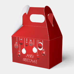 Gold Red Silver Glitter Ornament Holiday Favor Box