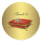 Gold Red Tiara Party Favour Label Envelope Seal
