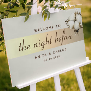 Gold Rehearsal Dinner Welcome Poster
