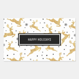Gold Reindeers Sticker