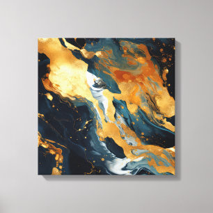 Gold Resin Art Canvas Print