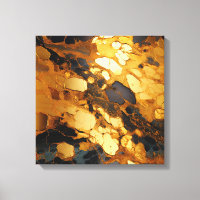 Gold Resin Art Canvas Print