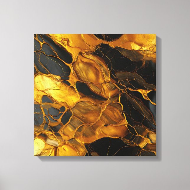 Gold Resin Art Canvas Print (Front)