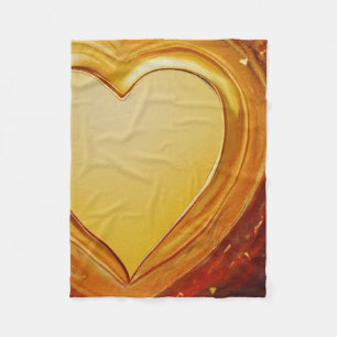 Gold Resonating Heart Blanket
