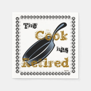 Gold Retired Cook Napkin