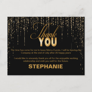 Gold Retirement Merci Cartes