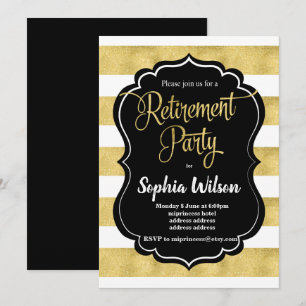 Gold Retirement Party invite