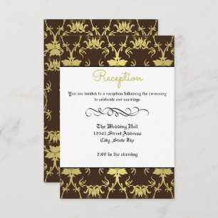 Gold Retro Formal Flourish -Reception Invitation