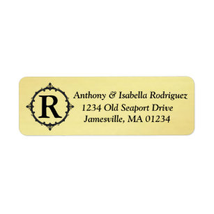 black return address labels