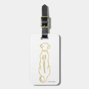 Gold Rhodesian Ridgeback luggage tag