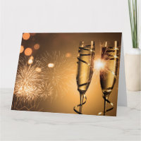Gold Ribbon Champagne Glasses