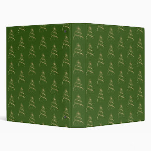 Gold Ribbon Christmas Tree Binder