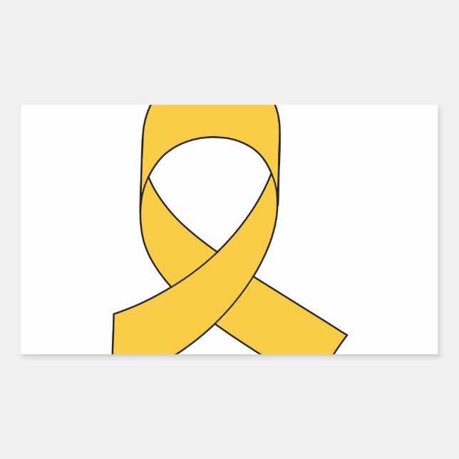 Gold Ribbon Drawing Sticker (Front)