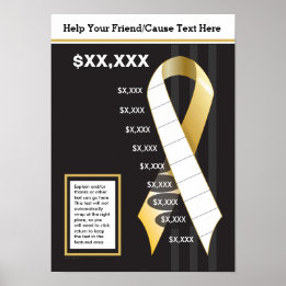 Gold Ribbon Goal Poster