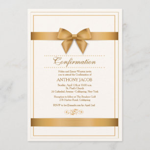 Gold Ribbon Invitation