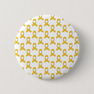 Gold Ribbon Pattern 2 Inch Round Button
