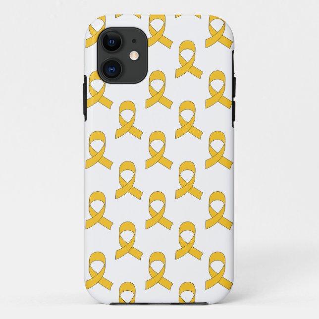 Gold Ribbon Pattern Case-Mate iPhone Case (Back)