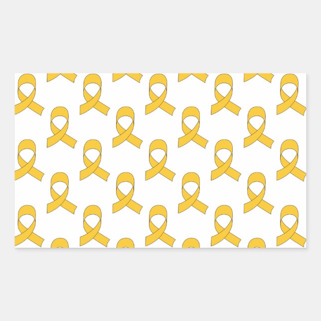 Gold Ribbon Pattern Sticker (Front)