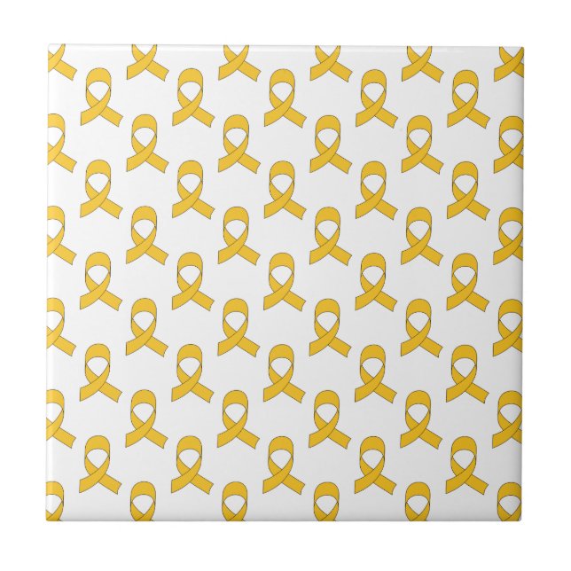 Gold Ribbon Pattern Tile (Front)