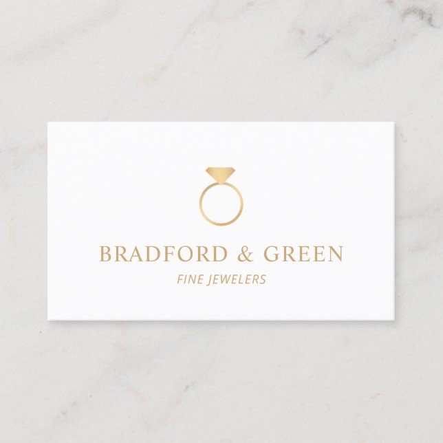 Gold Ring Fine Jewelers Business Card (Front)