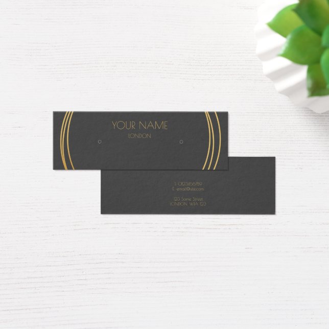 Gold rings earring display card (Desk)