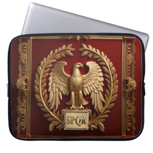 Gold Roman Imperial Eagle over Red No.4 Laptop Sleeve