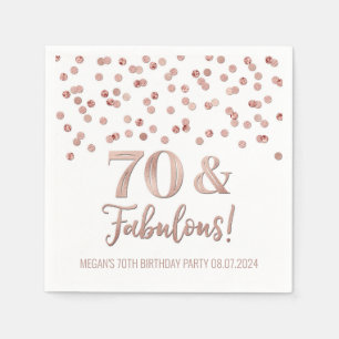 Gold Rose Confetti 70 & Fabulous Napkin