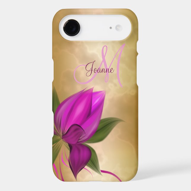 Gold Rose Floral Marble Case-Mate iPhone Case (Back)