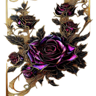 Gold rose Invitation