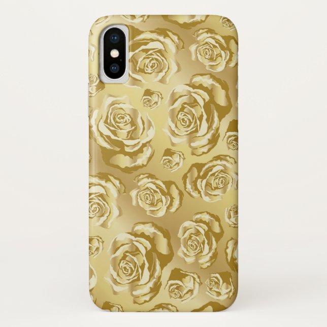 Gold Rose iPhone Case (Back)