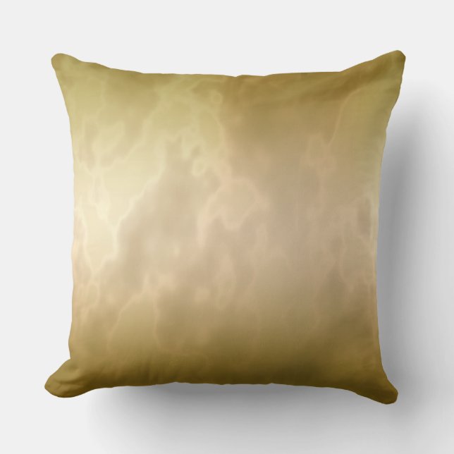 Gold Rose Marble Throw Pillow (Front)