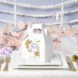 Gold Rose Ribbon 70th Birthday  Favor Box<br><div class="desc">Lovely and elegant rose with butterfly.</div>