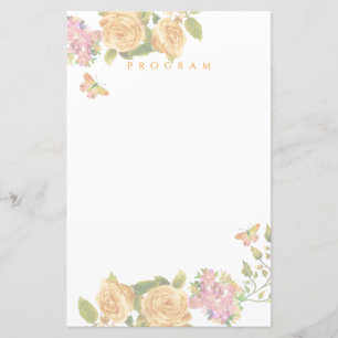 Gold Rose Ribbon Monogram Wedding